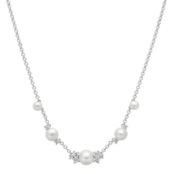 Necklace Miluna Woman in Silver Perla PCL6825 - PCL6825
